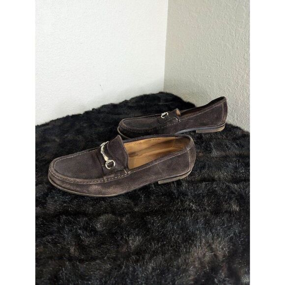 Allen Edmonds Lucca Italy Men 11.5 eee  Brown Suede  Horsebit Loafer Mint Condit main image 4